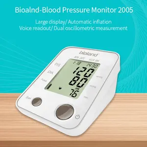 Misuratore di pressione sanguigna digitale CE dimostrato clinico tipo di braccio superiore misuratore di pressione sanguigna digitale a doppia misurazione oscillometrica