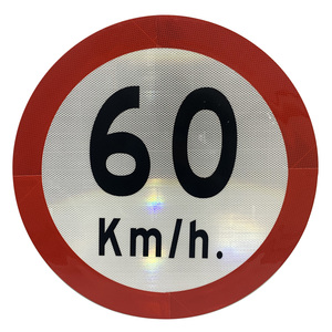 Panneau d'affichage flexible en forme de cercle pour la sécurité routière, signalisation de circulation, matériau réfléchissant de qualité diamant avec taille personnalisée - Product Image 4