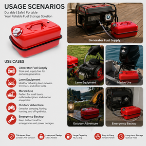 <span class=keywords><strong>Bidon</strong></span> métallique horizontal de 10 L, épaissi, pour carburant, <span class=keywords><strong>essence</strong></span>, jerrycan de rechange pour voiture, <span class=keywords><strong>bidon</strong></span> de stockage <span class=keywords><strong>plat</strong></span> - Product Image 3