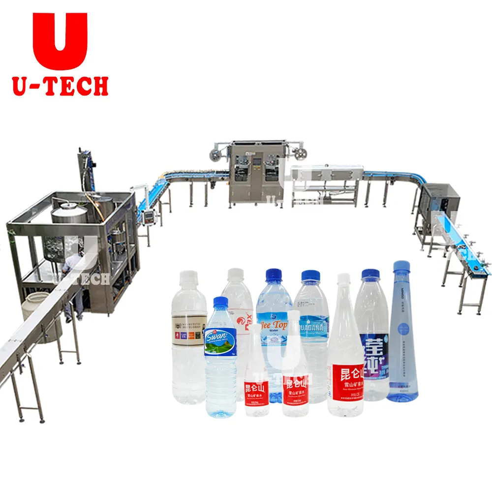 Penjualan Laris Peralatan Pabrik Pembotolan Air Mineral Botol PET 3 In 1 Otomatis Kualitas Baik