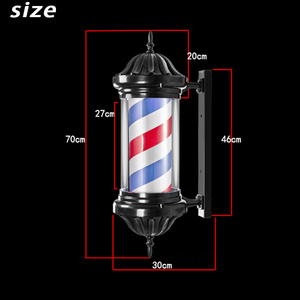 Bâtons de coiffure rotatif pour Salon de coiffure, 1 paire, 70cm, éclairage extérieur, signe imperméable, pour barbier - Product Image 6