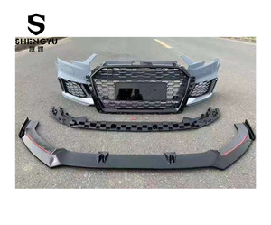 Parachoques de coche de alta calidad para <span class=keywords><strong>AUDI</strong></span> A3 2017-2019 actualización a RS3 parachoques delantero con rejilla y labio delantero Kit de carrocería frontal de coche - Product Image 1