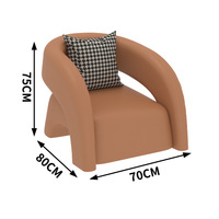 Canapé de loisirs en cuir de luxe nordique à trois places pour bureau, réception, appartement, école et usage commercial