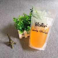Sacs à Boissons Transparents en Plastique avec Fermeture Éclair Personnalisés 350ml 500ml