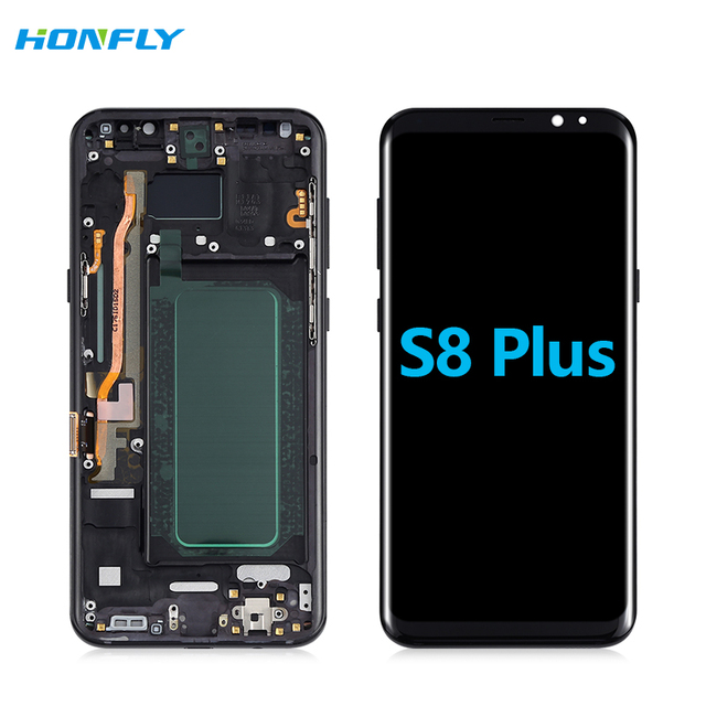 Honfly 6.2" Mobile Phone Lcds for Samsung Galaxy S8 Plus S8+ G955 Lcd Touch Display with Frame Assembly Screen Replacement