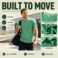 T-shirt de sport respirant à col rond pour homme, personnalisable, séchage rapide, vente en gros
