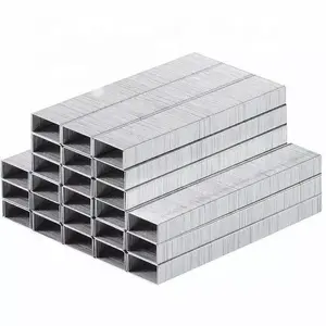 Hochwertige China Factory Günstiger Preis Büro Verzinkte Heftklammern Standard Hefter Pin 26 6 Silber Metall Crown Box