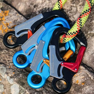 35KN klip kait pengaman <span class=keywords><strong>Carabiner</strong></span>, klip kait putar panjat gunung aluminium - Product Image 5