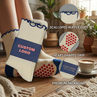 Chaussettes antidérapantes de haute qualité personnalisées pour le Pilates, chaussettes de yoga en coton antidérapantes pour femmes