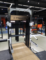 Plataforma de Levantamiento de Pesas Estable, Máquina Smith, Power Rack con Protectores de Seguridad para Entrenamiento de Sentadillas y Press de Banca
