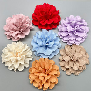 Fleurs en tissu faites à la main, nœuds pour cheveux avec strass pour femmes et filles, accessoires pour cheveux, tenue décontractée - Product Image 3