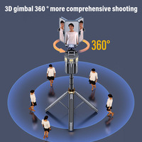 Trépieds à selfie CL11P 1,8 mètre Suivi humanoïde Rotation à 360° Télécommande Caméra portable PTZ Bâton à selfie