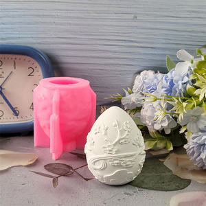 Moldes de fundición de resina hechos a mano para adornos decorativos DIY estilo Ins moldes de silicona para huevos de Pascua W0375 - Product Image 2