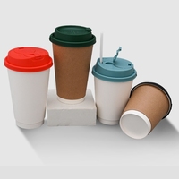 Gobelet en papier isotherme jetable à double paroi, personnalisé, écologique, pour boissons chaudes, café et latte, idéal pour les mariages (vente en gros)