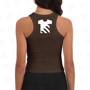 Débardeur tricoté sans manches multicolore uni pour femme, coupe ajustée, idéal pour le quotidien et les activités sportives – Collection été en gros - Product Image 2