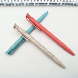 Stylo bille publicitaire personnalisé en plastique recyclable et écologique, instrument d'écriture en paille de blé, cadeau d'affaires - Product Image 2