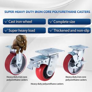Silent Foot 2.5/3/4/5 Zoll Universal Polyurethan Rollen Vorbau Rad Moving Base Plate Rigid Style - Product Image 4