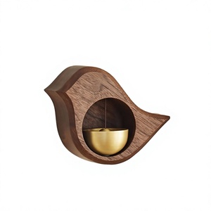 Lonceng Kayu Magnetik untuk Pintu Rumah dengan Lonceng Tembaga, Dipoles, Dapat Digunakan Kembali, Dekorasi Kustom, Hadiah Natal - Product Image 1