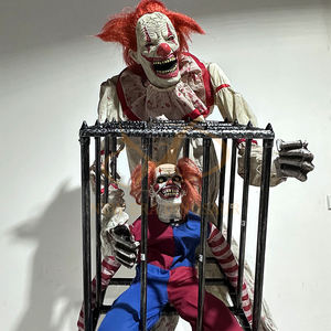 Joker Animado Oscilante, Accesorio de Halloween, Jaula Luminosa Eléctrica Grande, Decoración de Terror para Festival de Fantasmas - Product Image 1