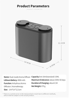 Diffuseur d'arôme intelligent portable de luxe à double buse alimenté par batterie Design métallique sans eau US pour usage domestique