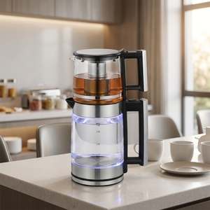 Hervidor Eléctrico de Vidrio para <span class=keywords><strong>Madre</strong></span> e Hijo de 1.8L con Luz LED Azul, Hervidor de <span class=keywords><strong>Agua</strong></span> Inalámbrico de 1500W para el Hogar y Hoteles - Product Image 2