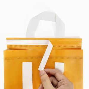 Custom Logo Insulated Non Woven Takeaway <b>Bag</b> Reusable Waterproof Thermal Cooler <b>Bag</b> for Food Delivery Bulk - Product Image 5