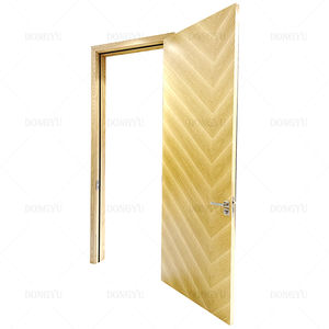 Eksterior kompetitif rumah negara kaca datar terbuka pintu kayu dekorasi Interior pintu Prancis - Product Image 3