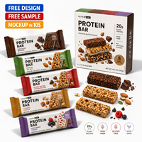 Sachet plat thermosoudé sur 3 côtés personnalisé pour bonbons, biscuits, crème glacée, barres énergétiques, barres aux champignons, barres chocolatées, granola, barres protéinées, emballage alimentaire