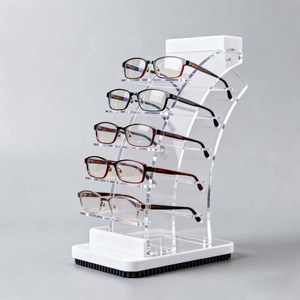 New Modern Acrylic <strong>Display</strong> <strong>Rack</strong> with Card Slot <strong>Fixed</strong> Non-Slip 5-Layer Eyewear Holder for Retail Stores - Product Image 1