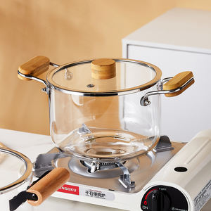 2022 vente chaude 1.5/3.5L transparent grande capacité résistant à la chaleur en verre vapeur soupe pot ménage de cuisson en verre pot - Product Image 5