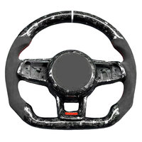 Volant de voiture en fibre de carbone pour Volkswagen GOLF POLO MK6 et MK7, volant avec écran LED, amélioration de l'intérieur de la voiture