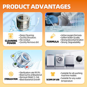 Tablettes effervescentes nettoyantes pour machine à laver à oxygène, détartrage en profondeur, vente en gros d'usine, OEM ODM pris en charge, transfrontalier - Product Image 4
