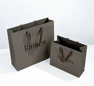 Sacs de shopping en papier kraft personnalisés, design de luxe pour la vente au détail, avec logo, en carton, pour l'emballage de cadeaux - Product Image 2