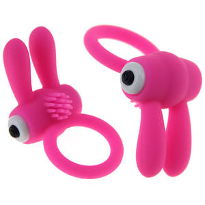 Brinquedo Sexual Adulto Delove Anel Vibratório para Pênis Anel Peniano Rosa Vermelho Silicone+ABS À Prova D'Água - Product Image 3