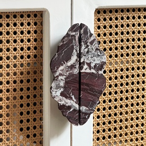 SAIDKOCC - Tirador de Puerta de Armario de Estilo Francés, Lujo Ligero, Flor Grande, Piedra <span class=keywords><strong>Verde</strong></span>, Forma Irregular, Alta Gama, Moderno - Product Image 3