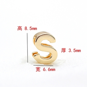 Chất Lượng Cao 18K <span class=keywords><strong>M</strong></span>ạ Vàng Chữ Cá Nhân Tên Ban Đầu Charms <span class=keywords><strong>M</strong></span>ặt Dây Chuyền Nam Giớ<span class=keywords><strong>i</strong></span> Phụ Nữ DIY Hip Hop Thư Charms A Đến Z Bead - Product Image 3