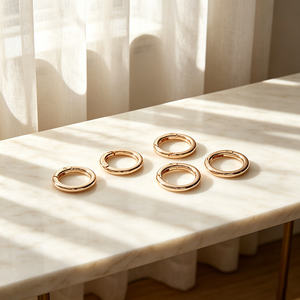 Venta al por Mayor de Fábrica 360 °   Gancho Giratorio Metálico para Llaves, Cierre de Oro Rosa Pulido para Correas de Bolsos y Accesorios DIY - Product Image 5