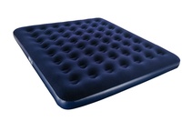 PVC floqué gonflable pliant voyage lit d'air matelas lit de couchage avec pompe à main intégrée