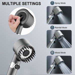 Pomme <span class=keywords><strong>de</strong></span> <span class=keywords><strong>douche</strong></span> filtrante à haute pression - Ningbo Bathroom, 3 modes <span class=keywords><strong>de</strong></span> pulvérisation, interrupteur marche/arrêt, avec coton PP - Product Image 4