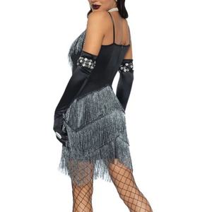 Disfraz de Flapper para Halloween, Vestido con Flecos, Ideal para Fiestas, Eventos Temáticos Vintage, Atuendo de Cosplay de Alta Calidad - Product Image 4