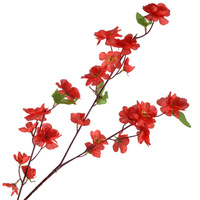 Branche artificielle de fleur de pêcher en soie, branche unique de fleur de prunier ou de cerisier pour décoration de mariage, de maison et photographie en extérieur
