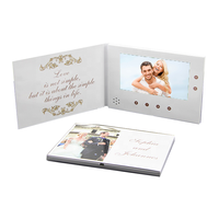 Produit populaire : Livret d'invitation de mariage personnalisé, cadeaux d'affaires, brochure vidéo musicale avec écran LCD en papier fait main