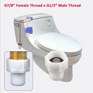 Raccord de tuyau de bidet en plastique ABS de 7/8 po à 1/2 po, adaptateur de vanne de remplissage de toilette pour connexion au réservoir de bidet - Product Image 4