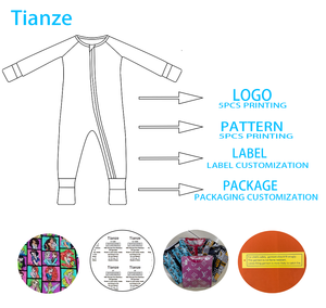 Mameluco de Bambú para Bebé Marca Tianze, Suave, con Cierre, >220gsm, Estampado Informal para Niños y Niñas, Venta al por Mayor - Product Image 5