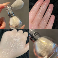 Poudre de paillettes pour le corps en gros pour le visage, illuminateur liquide, poudre libre à étiquette privée, illuminateur de maquillage, spray de maquillage brillant