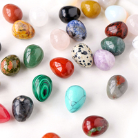 Œufs en cristal naturel sculptés en gros, ornements de Pâques, décorations d'intérieur Reiki, énergie de guérison