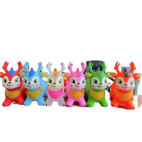 Jouet gonflable cerf sauteur en PVC épaissi pour enfants, animal rebondissant à chevaucher pour l'entraînement sensoriel intérieur/extérieur, cadeau de fête