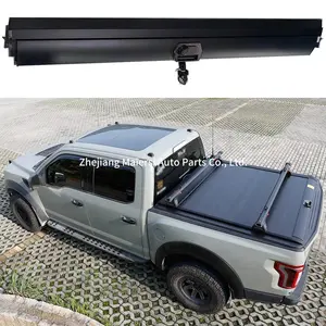 OEM ODM pickup silindir kapak kamyon deklanşör yatak örtüsü sert roll up manuel pikap kasası kapağı f150 sierra silverado için kodlu kilit ile