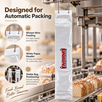 Sac à pain en BOPP micro-perforé respirant et résistant à l'humidité de haute qualité pour l'emballage de boulangerie, vente en gros