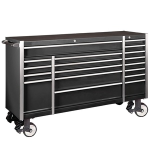 72 Inch Roller Cabinet 2021 Hot Selling Explosion 18 Drawers Metal Tool Chest us general Rolling tool cabinet Black